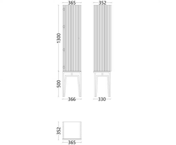MARILYN - Wooden bathroom column with doors by Park Avenue - view 3